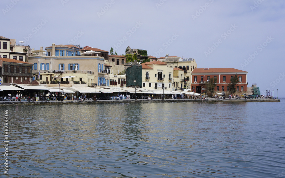 Crete island, the old town at the Venetian port of Chania