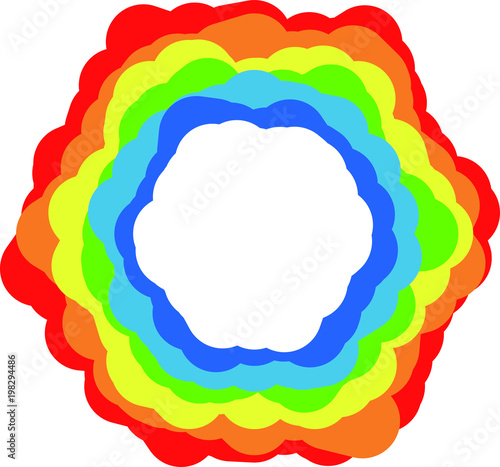 Rainbow color frame 7