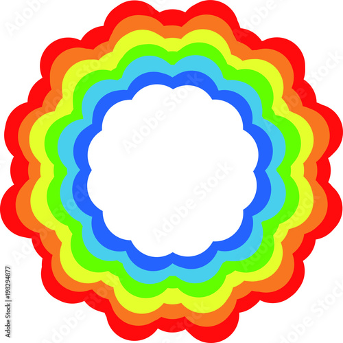 Rainbow color frame 1