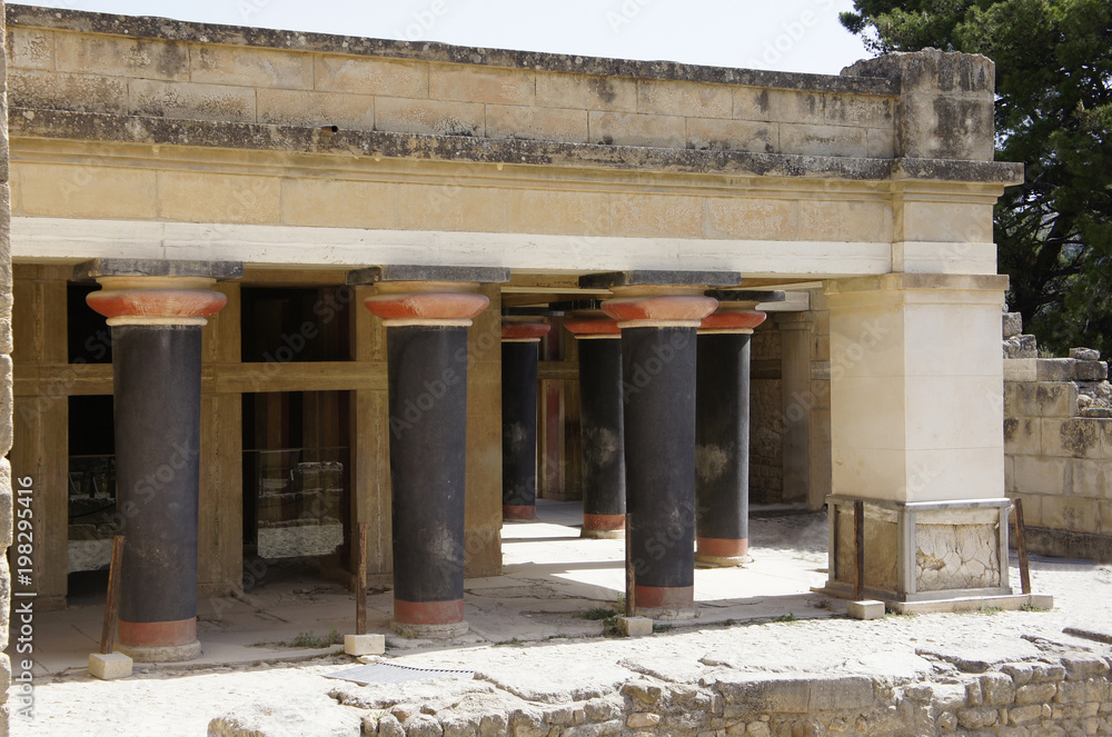 Crete Island, Knossos, part of the Minoan Palace, the Hall of Double Axes