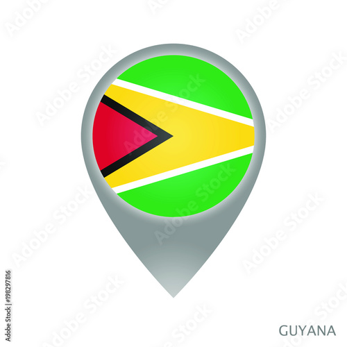 Map pointer with flag of Guyana. Gray abstract map icon. Vector Illustration. Free Download Map pointer with flag of Guyana. Gray abstract map icon. Vector Illustration. - GFXLoad