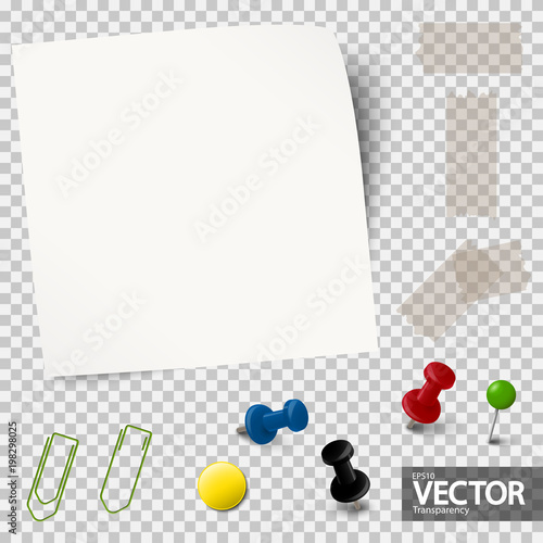 empty paper with office accessories