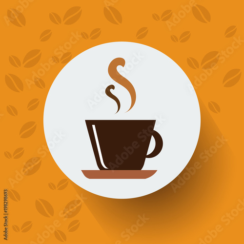 Flat Design A Cup of Coffee. Vector, illustration eps10