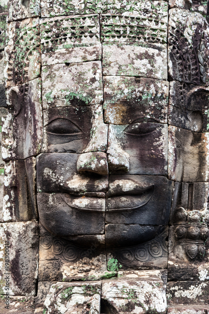 Buddha face, Bayon temple, Cambodia