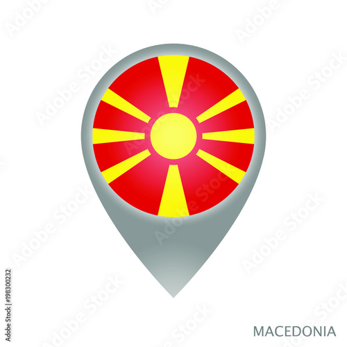 Map pointer with flag of Macedonia. Gray abstract map icon. Vector Illustration. Free Download Map pointer with flag of Macedonia. Gray abstract map icon. Vector Illustration. - GFXLoad