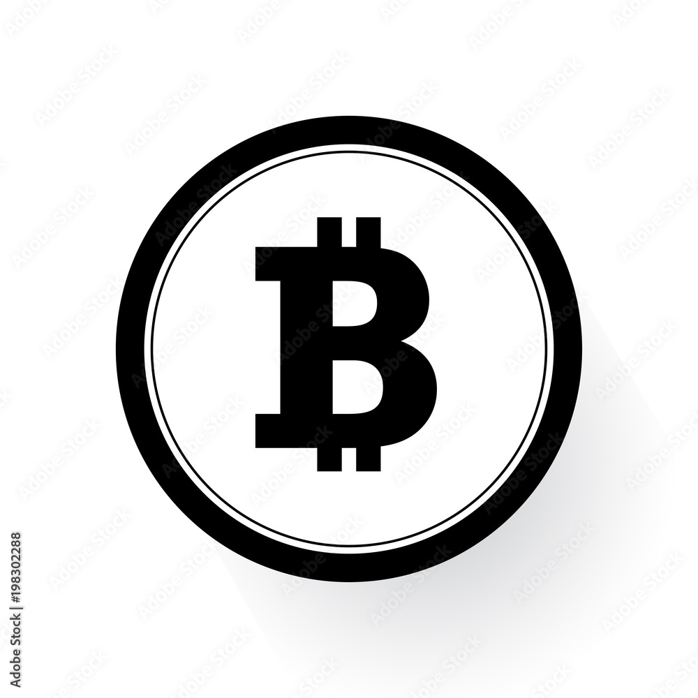 Bitcoin sign icon flat design network money symbol. For mobile user interface. Vector, illustration eps10 Bitcoin sign icon flat design network money symbol. For mobile user interface. Vector, illustration eps10