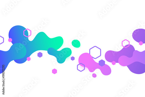 Abstract backgrounds with a colored dynamic spots. Vector illustrations.