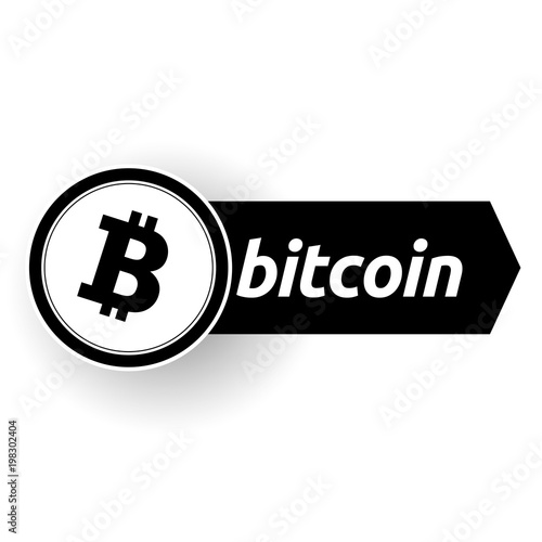 Bitcoin sign icon flat design network money symbol. For mobile user interface. Vector, illustration eps10