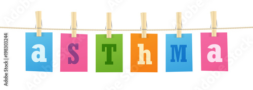 ASTHMA colourful letters banner