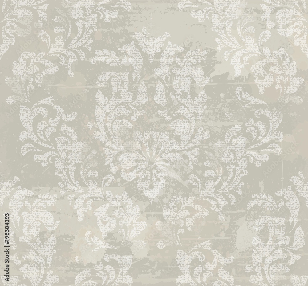 Vector damask pattern background. Classical luxury old fashioned ...