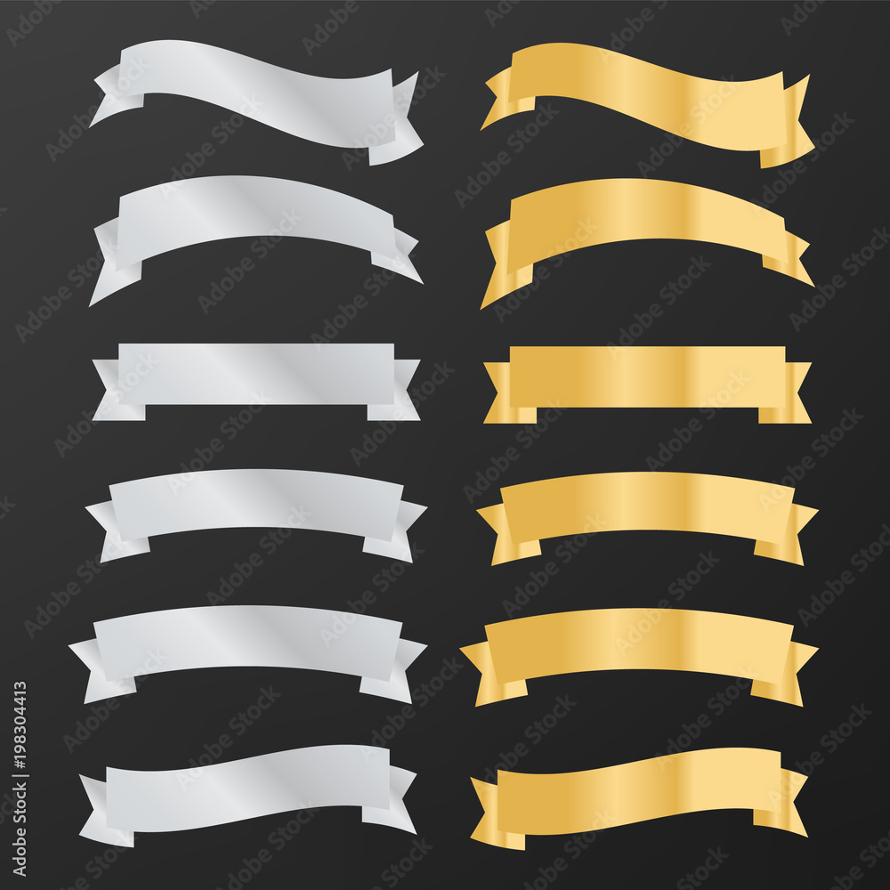 Ribbons banners. Decor vector