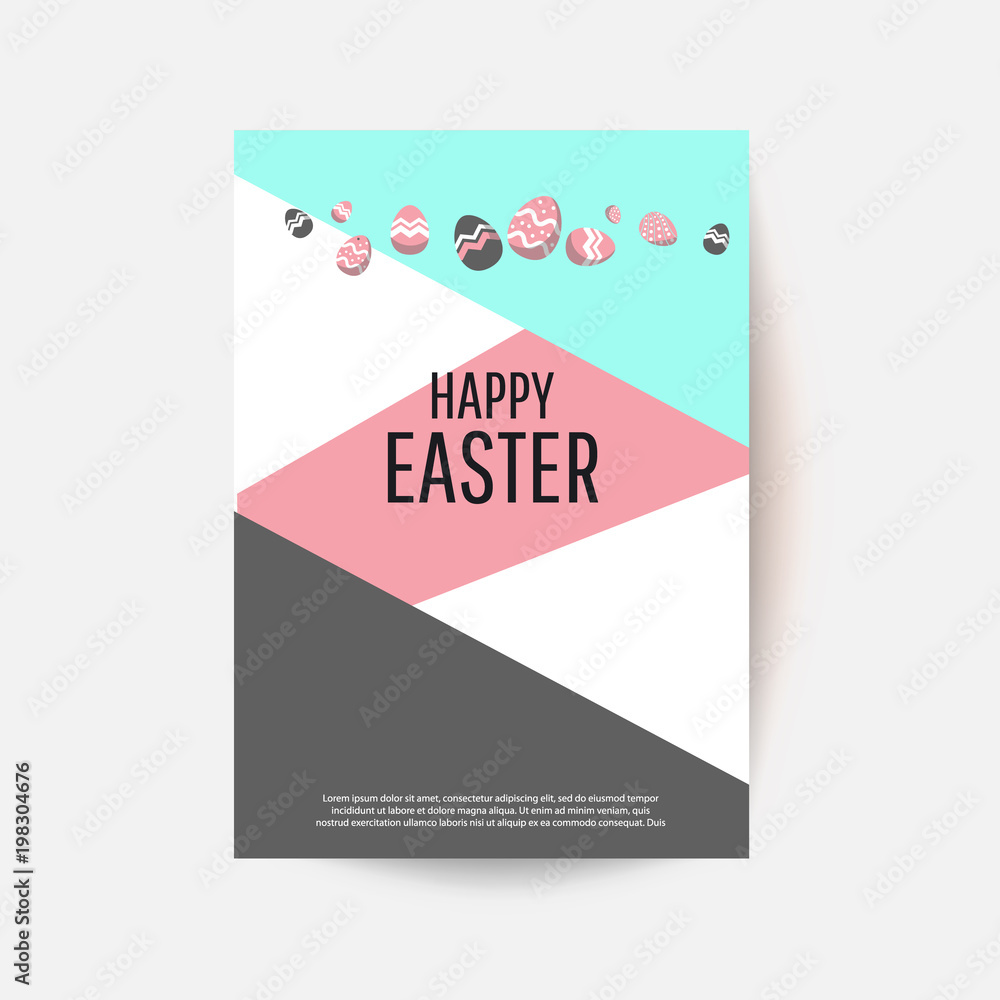 Easter egg  greeting card. Place for your text.