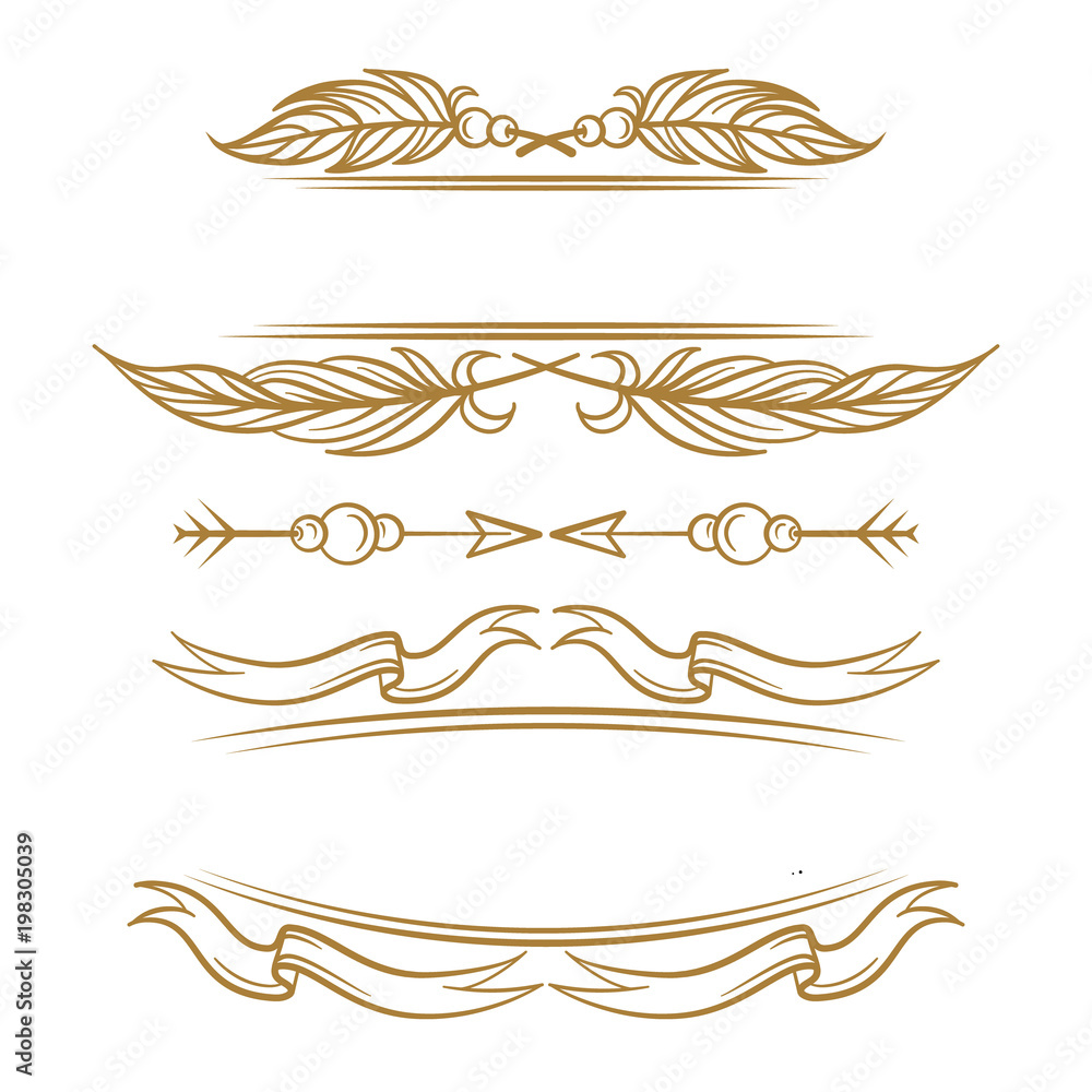 Vector decorative elements set Vector decorative elements set