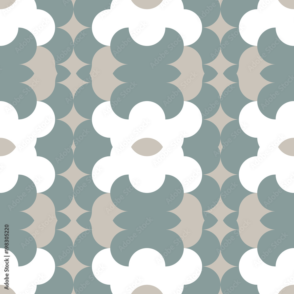 Fototapeta premium Abstract floral geometric seamless pattern . Kaleidoscopic, multicolor shapes.
