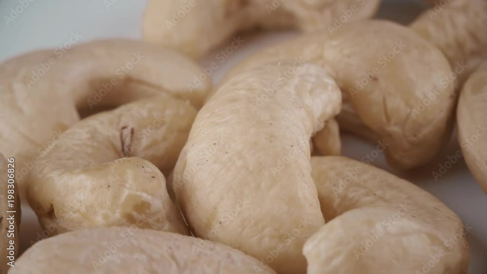 Raw cashews macro shot Raw cashews macro shot