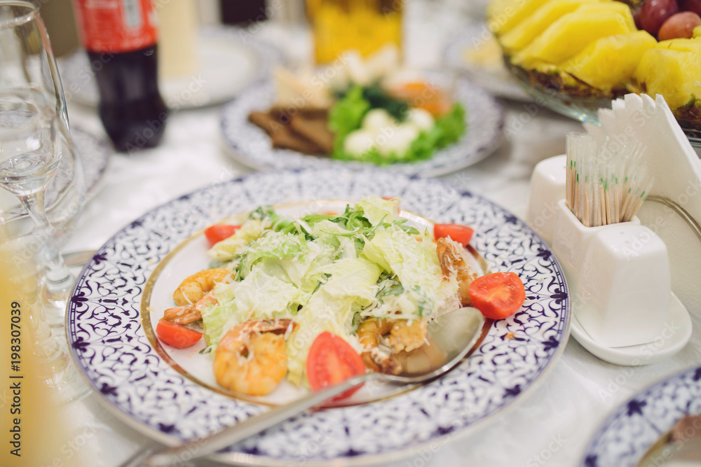 Salad with Prawns and Cheese Salad with Prawns and Cheese