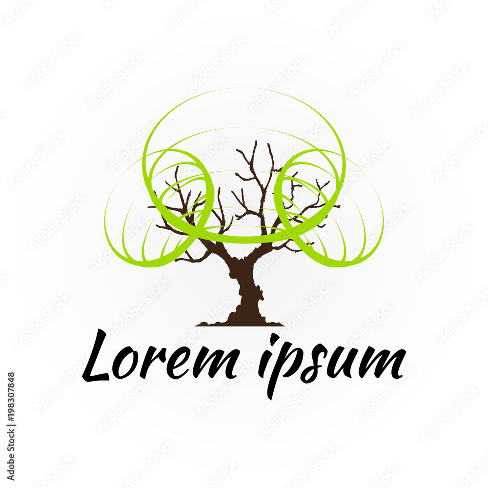 Obraz premium Abstract Tree Logo Design Vector. 