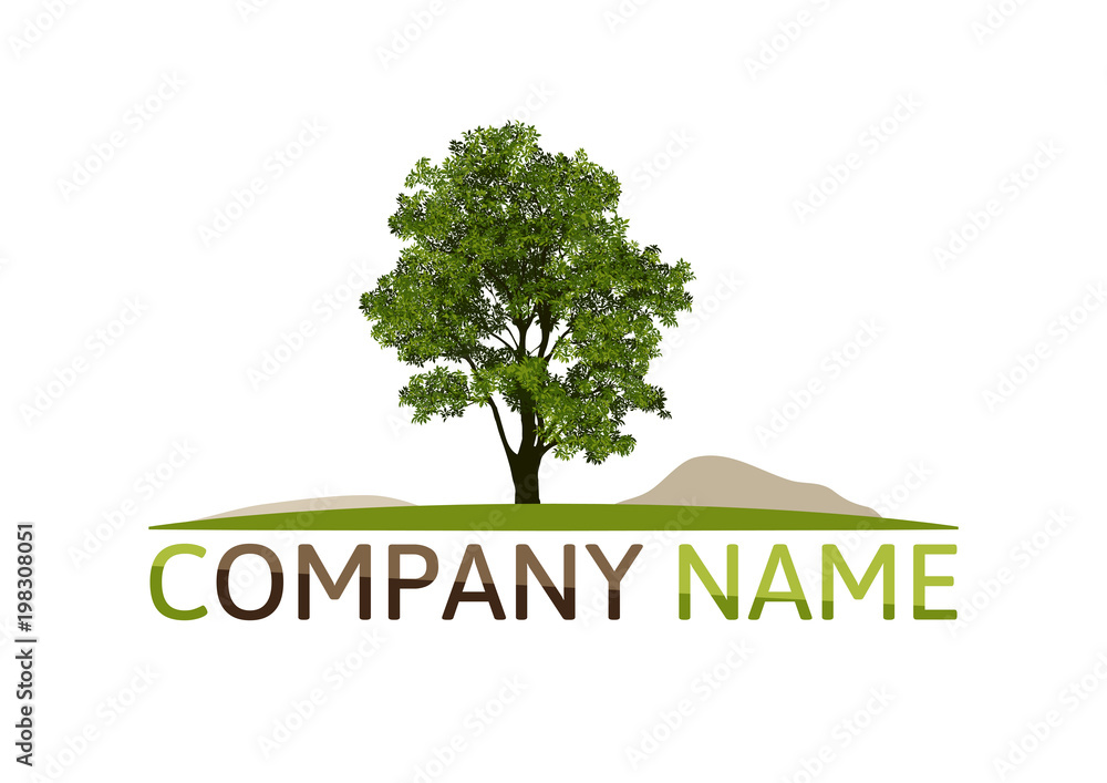 Obraz premium Abstract Tree Logo Design Vector.