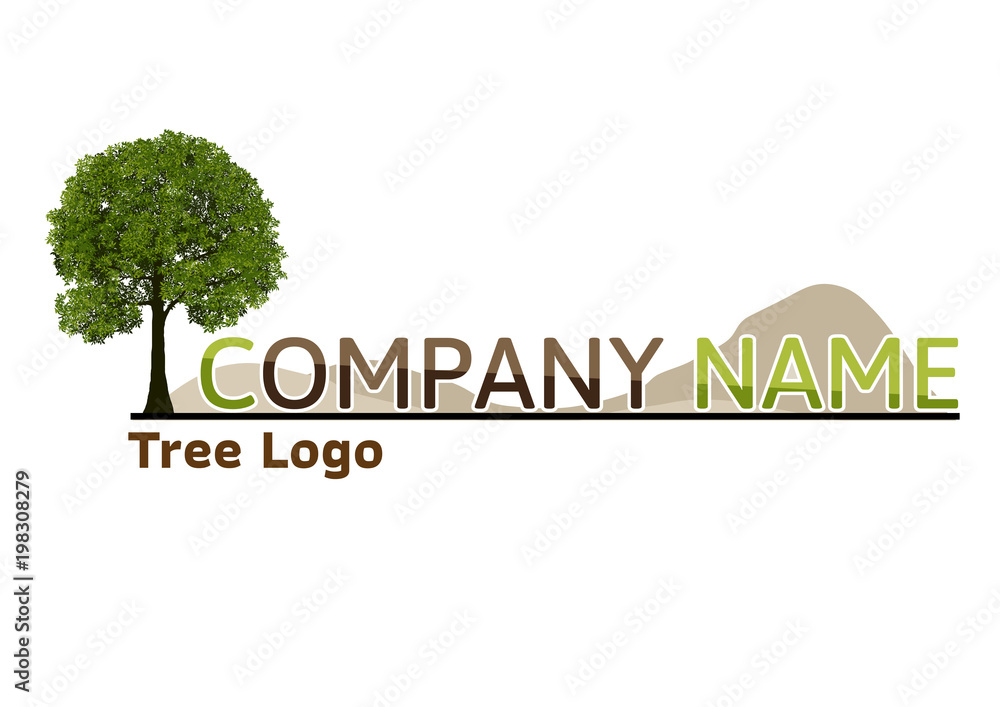 Obraz premium Abstract Tree Logo Design Vector. 