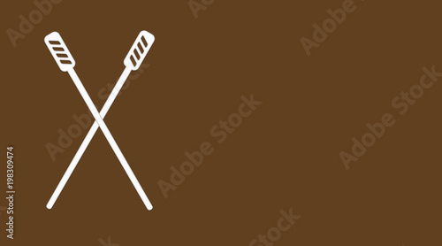 Plastic stirring rods for coffee to go on brown background, coffee menu template,vector
