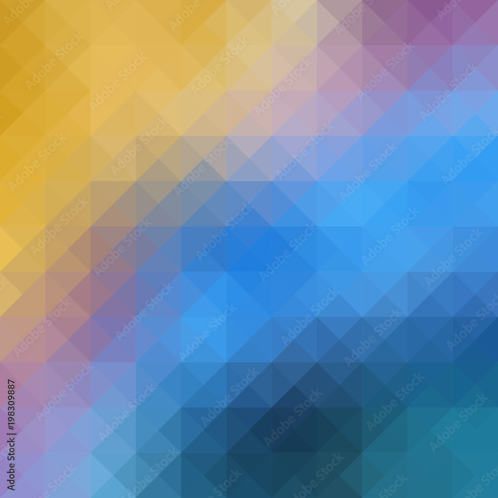 Light Blue, Yellow vector Pattern. triangular template. Geometric sample. Repeating routine with triangle shapes. New texture for your design. Pattern can be used for background.