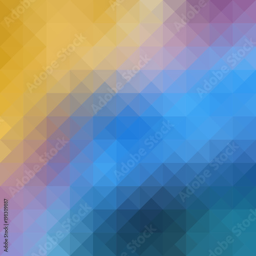 Light Blue  Yellow vector Pattern. triangular template. Geometric sample. Repeating routine with triangle shapes. New texture for your design. Pattern can be used for background.