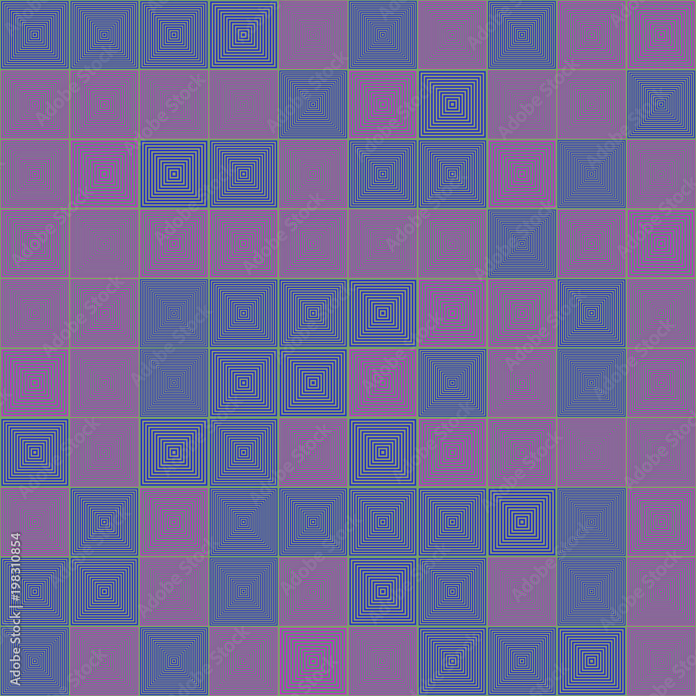 Obraz premium Abstract striped concentric square mosaic pattern background