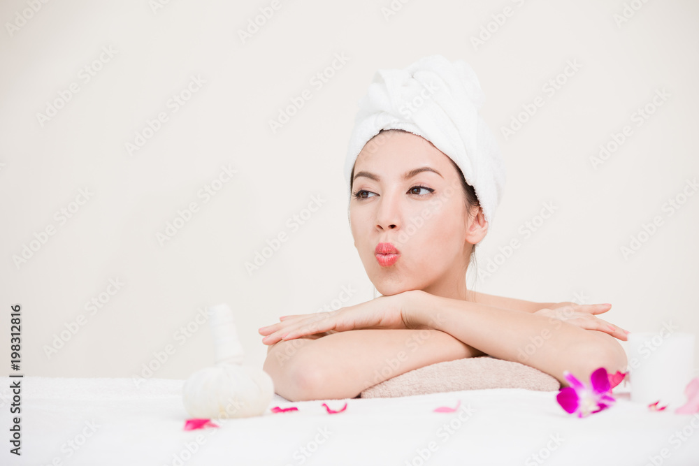 Beautiful portrait spa woman youth and Skin Care Concept Beautiful portrait spa woman youth and Skin Care Concept