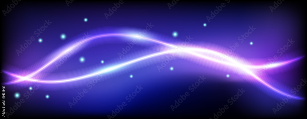 Obraz premium Glowing background with sparkle curved lines