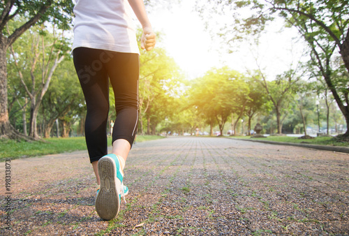 runner running in park, exercirse and relax concept.