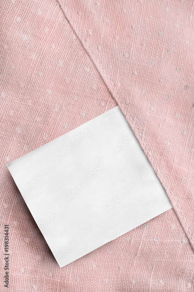 Blank clothes label