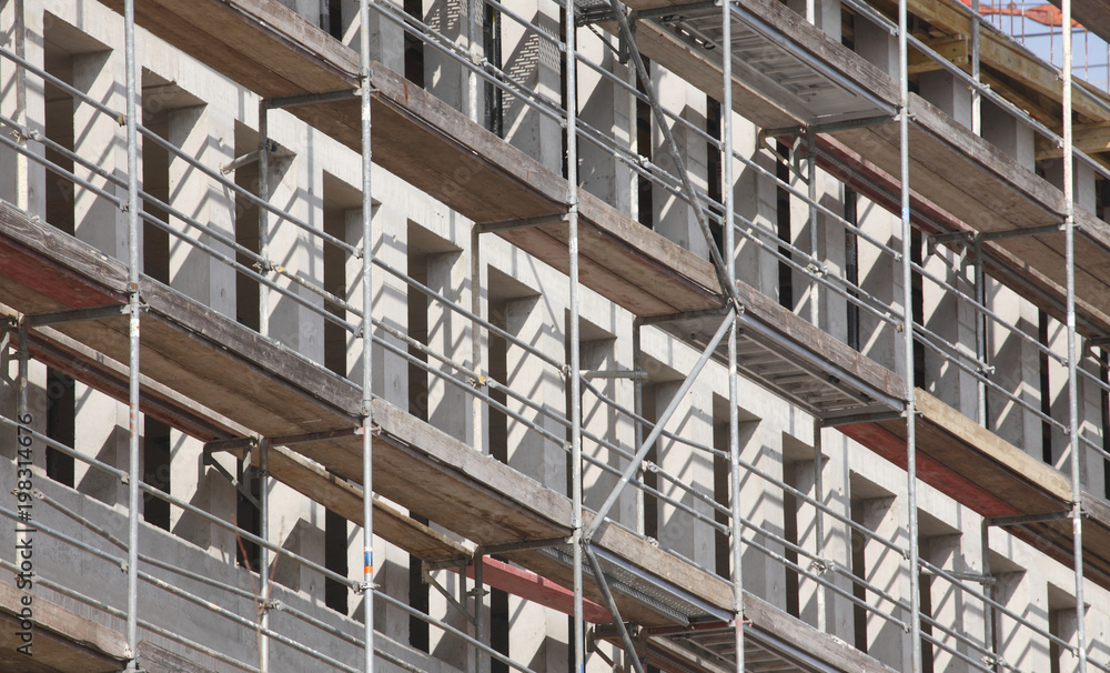 Baugerüst , Baustelle, Rohbau Baugerüst , Baustelle, Rohbau