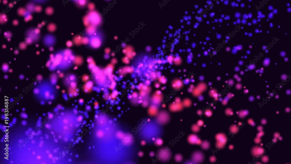 Abstract background animation with moving particle shapes as texture. Abstract background animation with moving particle shapes as texture.