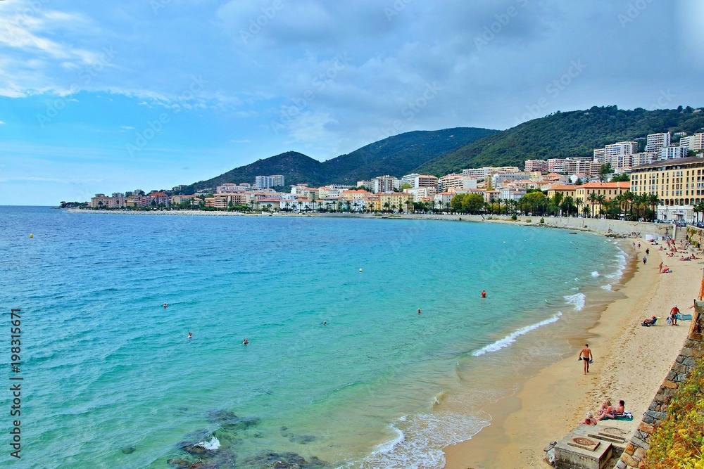 Corsica-beach in the city Ajaccio Corsica-beach in the city Ajaccio