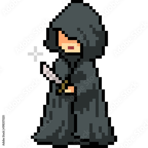 vector pixel art murderer