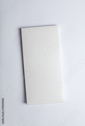 White chocolate bar package mockup