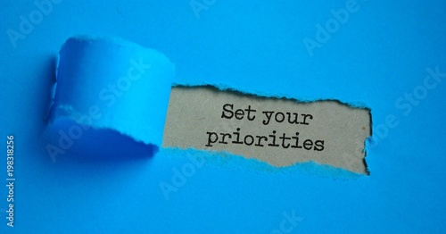 Set your priorities