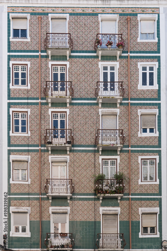 Facade of a house in Lisbon