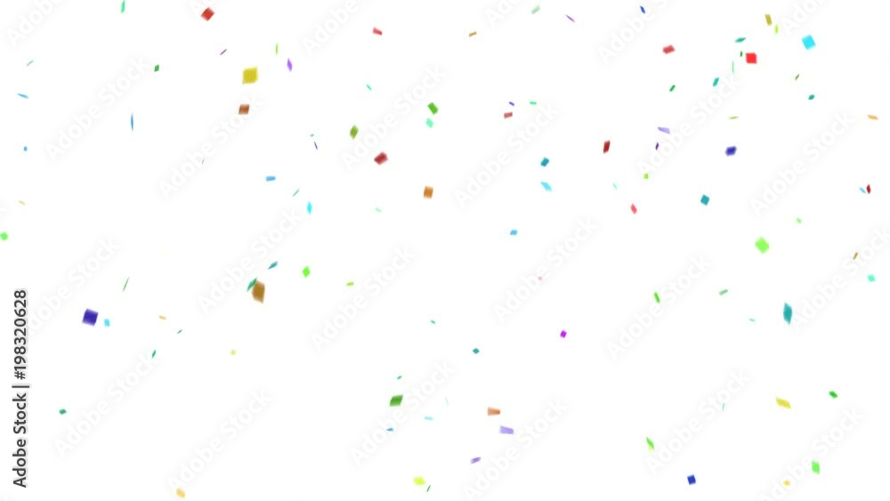 Confetti: Colorful Celebration Falling On White Confetti: Colorful Celebration Falling On White