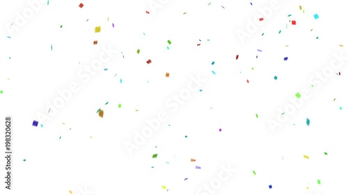 Confetti: Colorful Celebration Falling On White