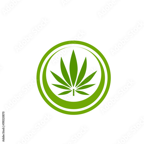 vector cannabis or marijuana leaf icon symbol, for medical or pharmacy industry