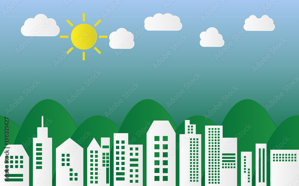 city environment and ecosystem,vector illustration