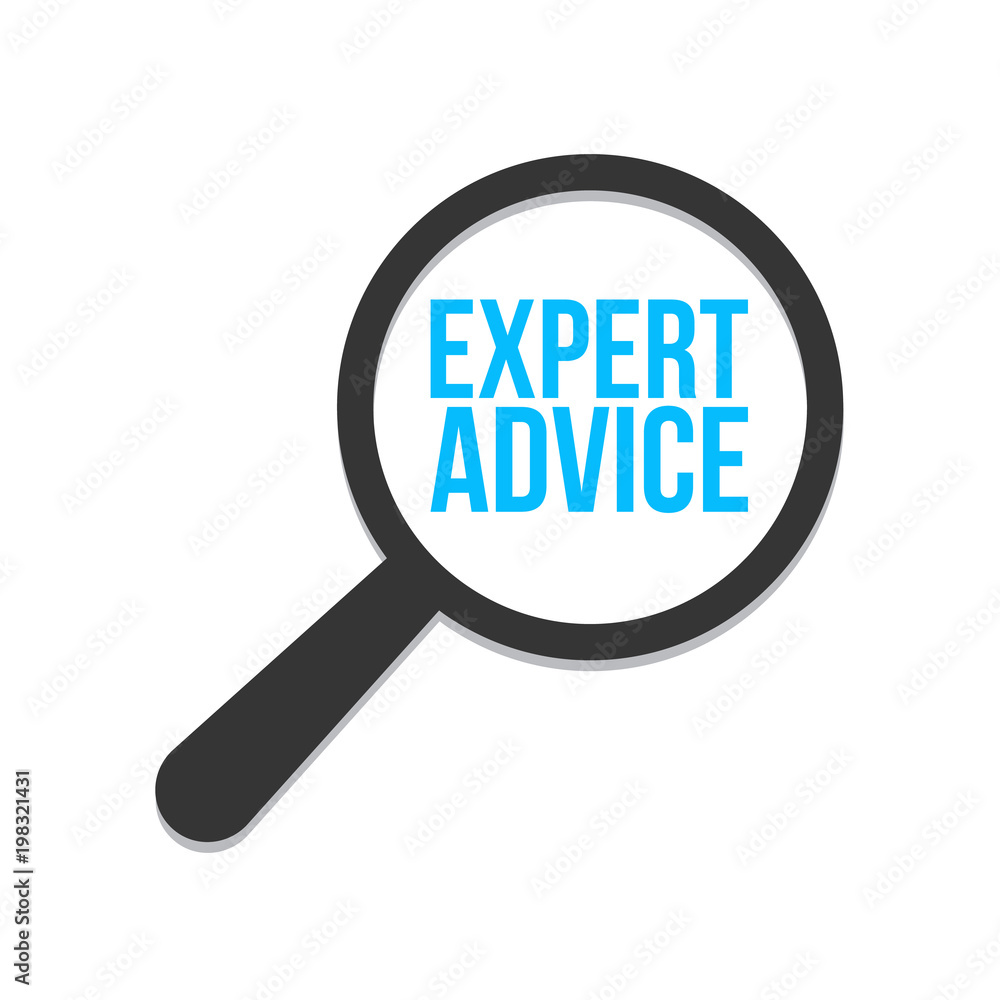 Expert Advice Word Magnifying Glass Expert Advice Word Magnifying Glass