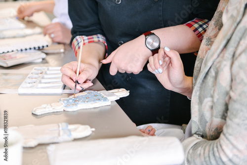 master class painting gingerbread cookies easter rabbit