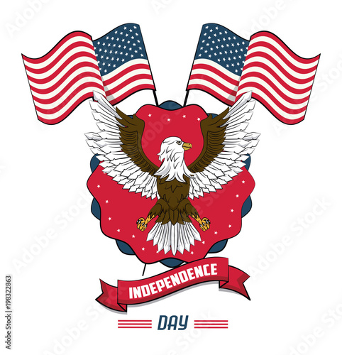 USA independence day card vector illustration graphic design