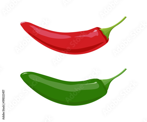 Red and Green Jalapeno Peppers.