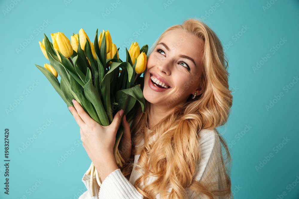 Close up portrait of a happy young blonde woman Close up portrait of a happy young blonde woman