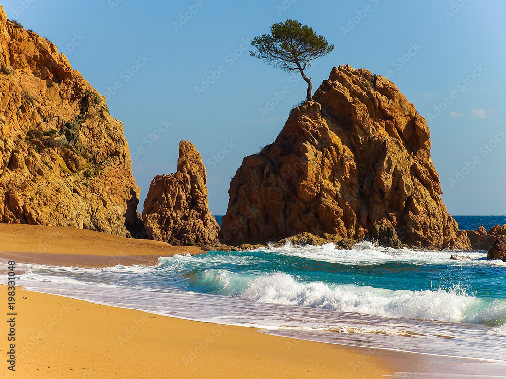 Mar Menuda beach in Tossa de Mar, Girona, Catalonia, Spain