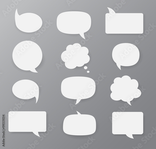 Set of  speech bubbles. Vector image. Eps 10
