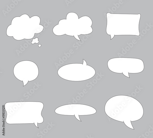 Set of  speech bubbles. Vector image. Eps 10